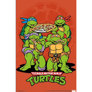 Teenage Mutant Ninja Turtles Pizza Poster, Premium Unframed