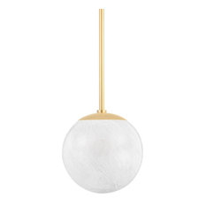 Hudson Valley Burlington 1-LT Pendant 1313-AGB, Aged Brass