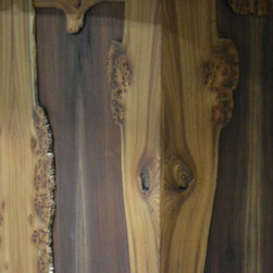 Live Edge Bar - Burly Elm and Walnut - Kitchen Cabinetry