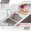 STYLISH 30" Premium Handcrafted Undermount 16G Stainless Steel Sink With Grids