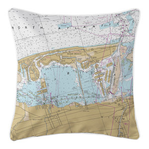 Jensen Beach Stuart Fl Nautical Chart Pillow Contemporary Decorative Pillows By Island Girl Home Inc