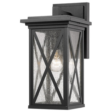 Brookside One Light Outdoor Wall Sconce, Black