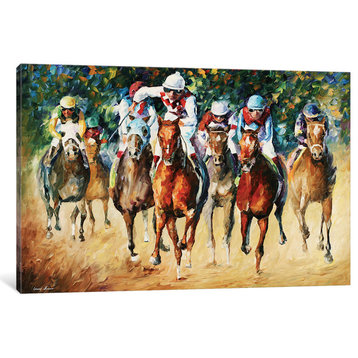 "Horse Race" by Leonid Afremov, Canvas Print, 18"x12"