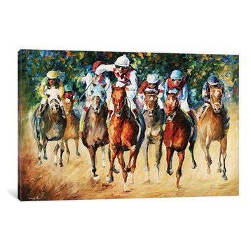 "Horse Race" by Leonid Afremov, Canvas Print, 26"x18"