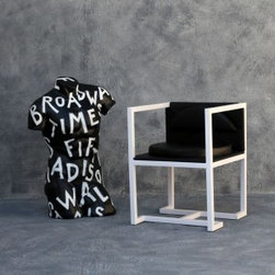 Alexa Chair White with Leather upholstery - Dining Chairs