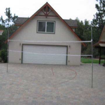 Driveway Basketball Volleyball Combo