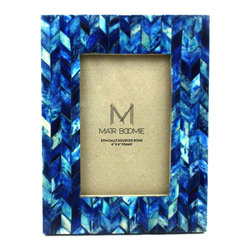 Matr Boomie - Blue Chevon Bone Wood Frame, Matr Boomie - Picture Frames
