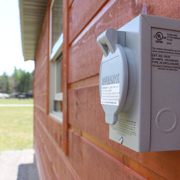 WoodHaven tiny cabins are ready for you to plug in a generator