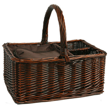 Traditional Rectangular Willow Cooler Basket