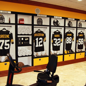 Pittsburgh Steelers 1970's Themed Locker Room Murals by Tom Taylor