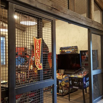 Arcade Sliding Doors and Iron Wall