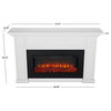 Real Flame Alcott Landscape Electric Wood Fireplace in White