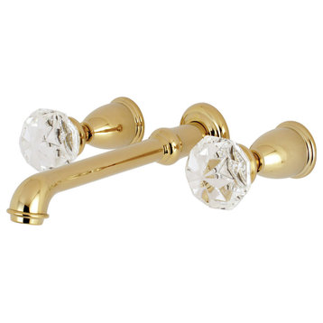 Kingston Brass Krystal Onyx Roman Tub Faucets With Polished Brass KS7022KWL