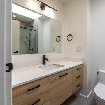 Modern Bathroom Vanity with Quartz Countertop – Bathroom Renovation Coquitlam