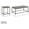 3-Piece Coffee Table Set Modern Nesting Tables with Large Table and Side Tables