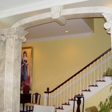 Faux Marbled Fluted Column & Archway