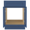 Vanity Art Vanity Base Cabinet, No Top, 24", Blue