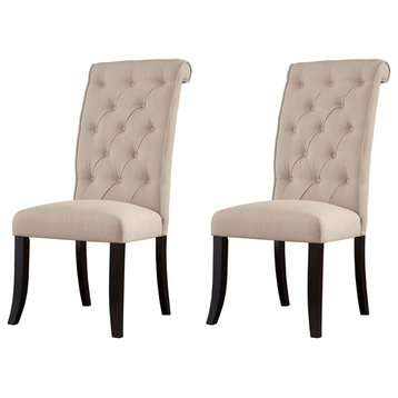 Vintage Dining Room Chair, Set of 2, Linen