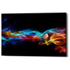 Modern Wall Art, Unique Multicolor Abstract Painting With Black Background