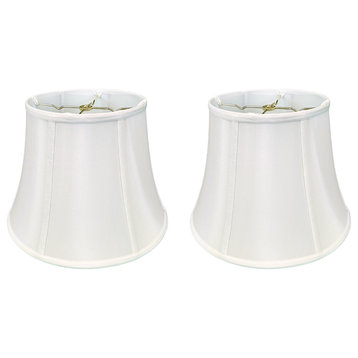 Royal Designs Modified Bell Lamp Shade, White, 9x14x10.5, Set of 2