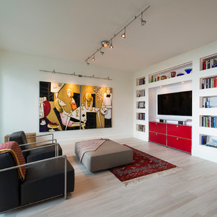 シカゴのコンテンポラリースタイルのおしゃれなリビングの写真