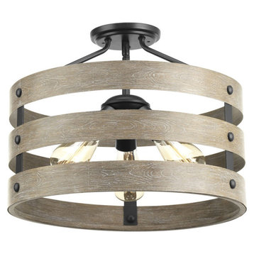 gray flush mount light