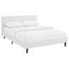 Anya Full Faux Leather Bed, White