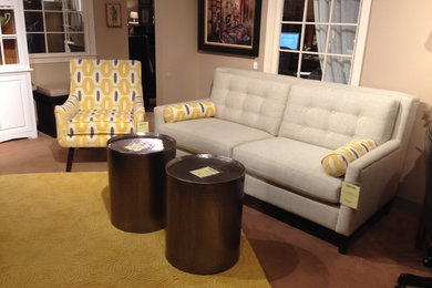 Inspiration for a transitional living room remodel in Boston