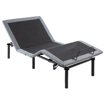 Motorized Adjustable Bed, Collapsible Design With Remote Control, Twin XL Size