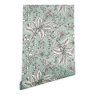 Heather Dutton Gracelyn Mint Wallpaper, 2x8 - Contemporary - Wallpaper