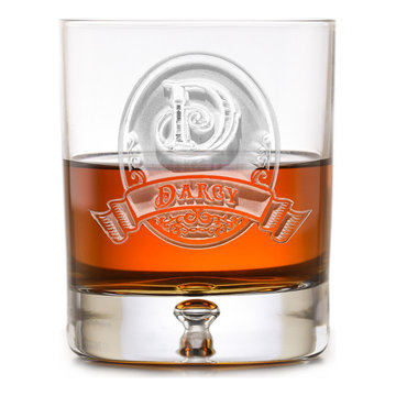 Custom Engraved Barware Glasses, Personalized Home Bar Glassware