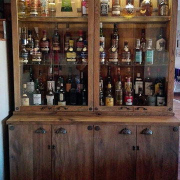 Rustic Oak Whisky Cabinet