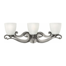 Hinkley Reese 3-Light Antique Nickel Vanity, 25.25"x9"