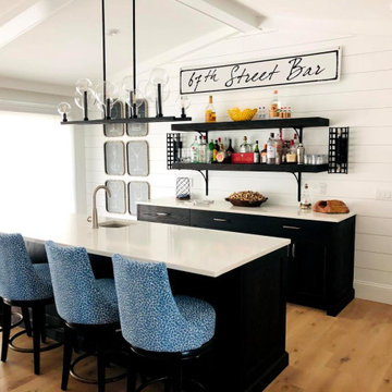 Coastal Farmhouse Family Room & Shared Spaces