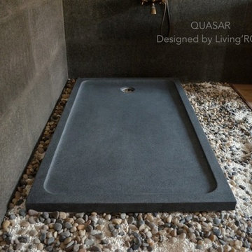 QUASAR 60"x34" GRAY GRANITE SHOWER BASE