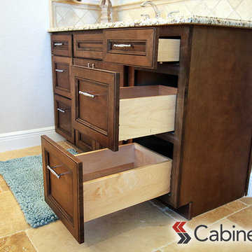 Large Master Bathroom with His and Her Vanities
