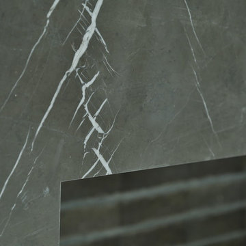 Pietra Grey Marble used for fireplace