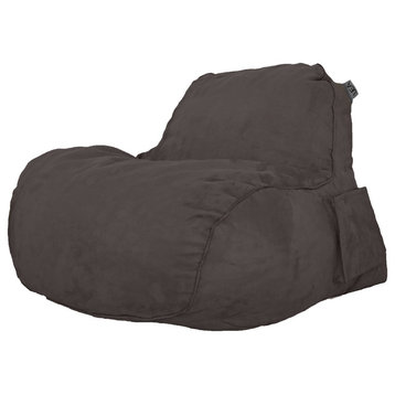 Nest Chair Lounge Ebony Black Shredded Foam Microfiber Spot Clean Air