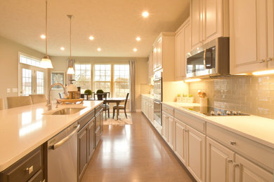 Transitional kitchen photo in Cleveland