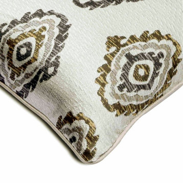 Decorative 18"x18" Abstract Gray Jacquard Silk Pillow Cover�For Sofa-Chronicles
