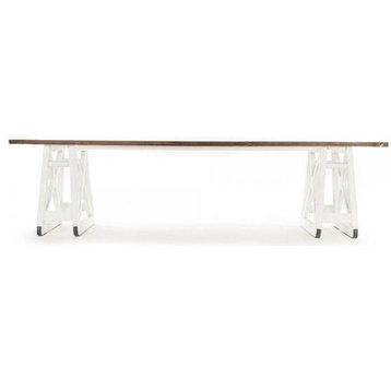 Dining Table ARTUR Alabaster Beige White Wood