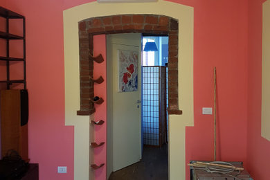 Esempio di un ingresso o corridoio stile rurale