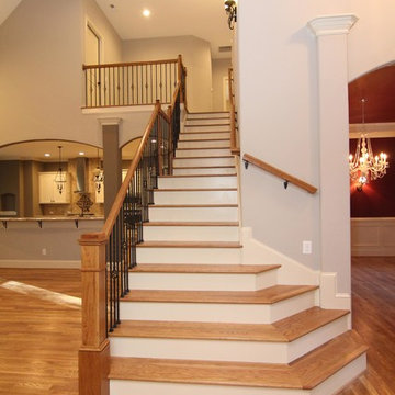 Angled Staircase in Foyer