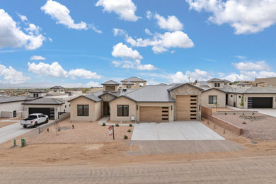 Example of a minimalist exterior home design in Albuquerque