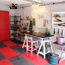 laundry room in the garage