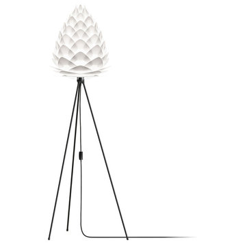 Conia 63" Tripod Floor Lamp, Black/White