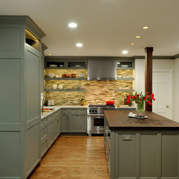 Chevy Chase, MD &ndash; Transitional &ndash; Peruvian Walnut Kitchen Island Countertop - Kitchen Countertops
