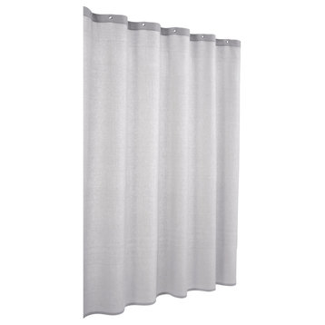 Ria Turkish Cotton Shower Curtain, Silver