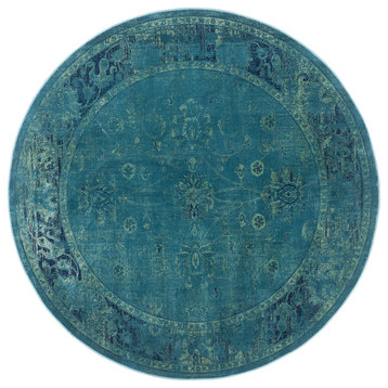 Safavieh Vintage Collection VTG117 Rug, Turquoise/Multi, 6' Round