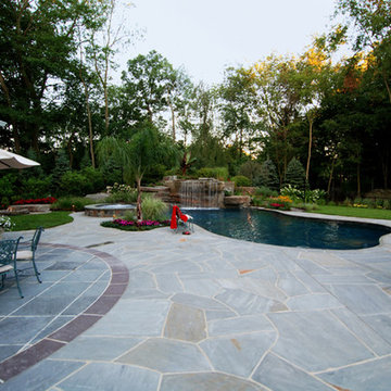 Allendale NJ - Custom Swimming Pool Patio and Landscaping